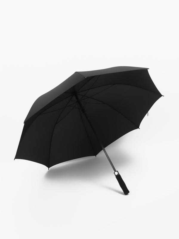 Зонт-трость п/авт R60/70 8сп эпонж В/У ОДНОТОН прямая ручка поролон черный пакет Зонт-трость п/авт R60/70 8сп эпонж В/У ОДНОТОН прямая ручка поролон черный пакет