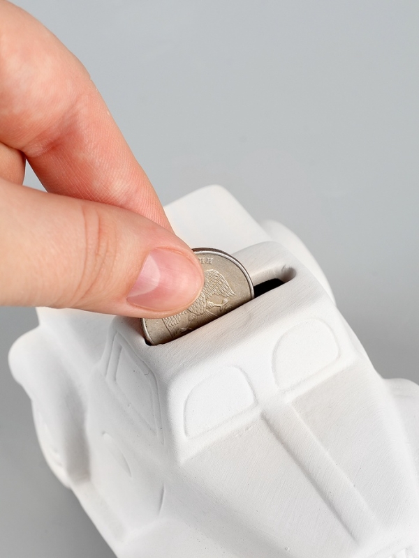 Копилка под роспись  Копилка под роспись "Машина" с кистью