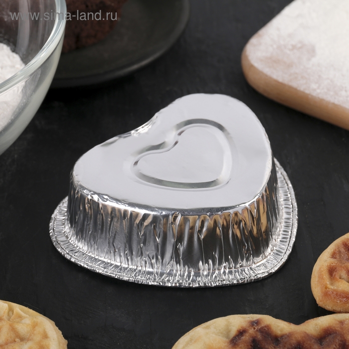 Набор форм для выпечки из фольги, 8×9×2,5 см, 30 шт Набор форм для выпечки из фольги, 8×9×2,5 см, 30 шт