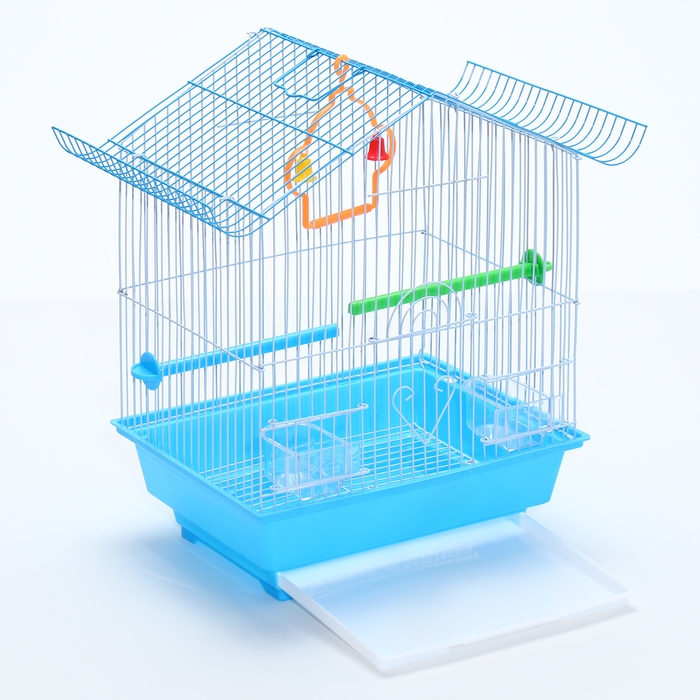 Клетка для птиц укомплектованная Bd-1/1d, 30 х 23 х 39 см, голубая (фасовка 12 шт) Клетка для птиц укомплектованная Bd-1/1d, 30 х 23 х 39 см, голубая (фасовка 12 шт)
