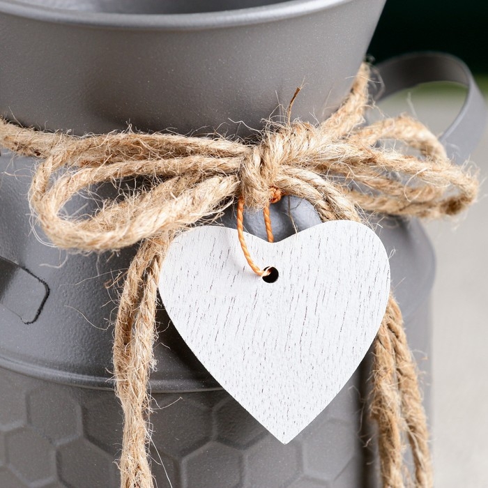 Кашпо - ваза  Кашпо - ваза "Кирсти" серая, 19х10х10см