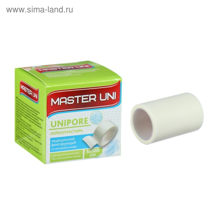 MASTER UNI UNIPORE Лейкопластырь 5 х 500 см на нетканой основе MASTER UNI UNIPORE Лейкопластырь 5 х 500 см на нетканой основе