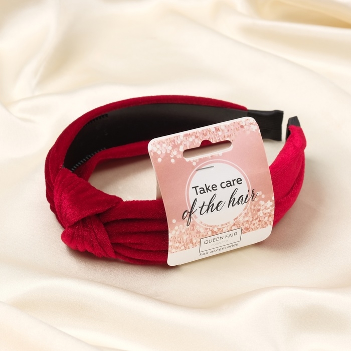 Ободок для волос Ободок для волос "Мэнди" бархат, 2,5 см, красный