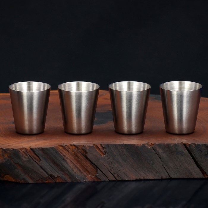 Стопки, набор «Душевного отдыха», 4 шт х 30 мл Стопки, набор «Душевного отдыха», 4 шт х 30 мл