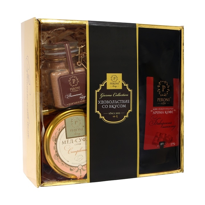 Набор Набор "Кофе на двоих": мёд-суфле, кофе, специи, 575 г