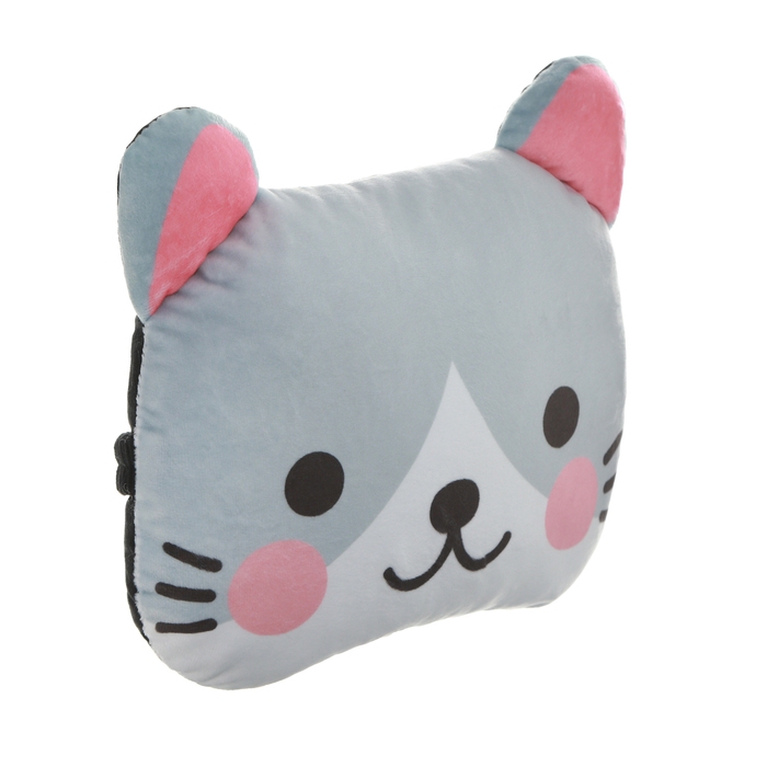 Подушка на подголовник МАТЕХ CUTIE LINE, 30 х 25 х 10 см, серый, розовый Подушка на подголовник МАТЕХ CUTIE LINE, 30 х 25 х 10 см, серый, розовый