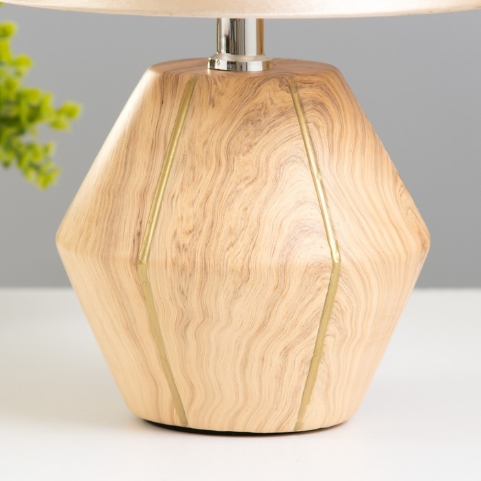 Настольная лампа Настольная лампа "Амандин" E14 40Вт бежево-коричневый 23х23х35 см RISALUX