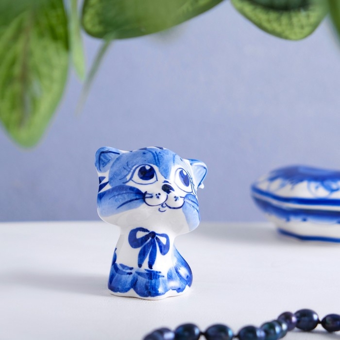 Сувенир «Кот Гав», 6 см, гжель Сувенир «Кот Гав», 6 см, гжель