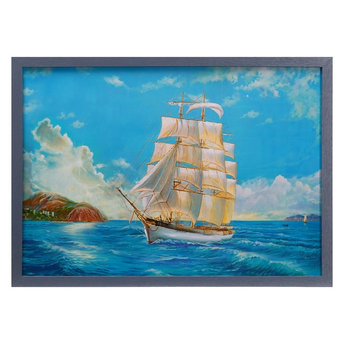 Картина  Картина "Парусник" 56х76см рамка микс