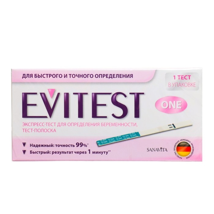 Тест Evitest для определения беременности 1шт Тест Evitest для определения беременности 1шт