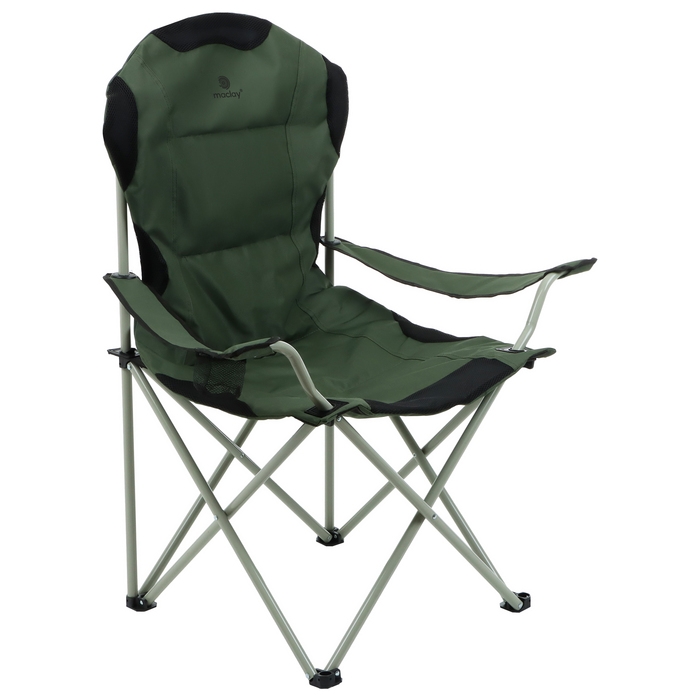 Кресло складное с подстаканником, 60 х 60 х 106 см, до 120 кг, цвет зелёный Кресло складное с подстаканником, 60 х 60 х 106 см, до 120 кг, цвет зелёный