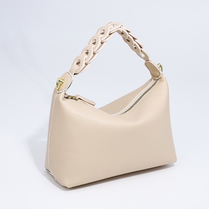 Сумка-багет на молнии, цвет бежевый Сумка-багет на молнии, цвет бежевый