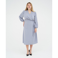 Платье женское MIST, plus-size,  р.54, серо-голубой