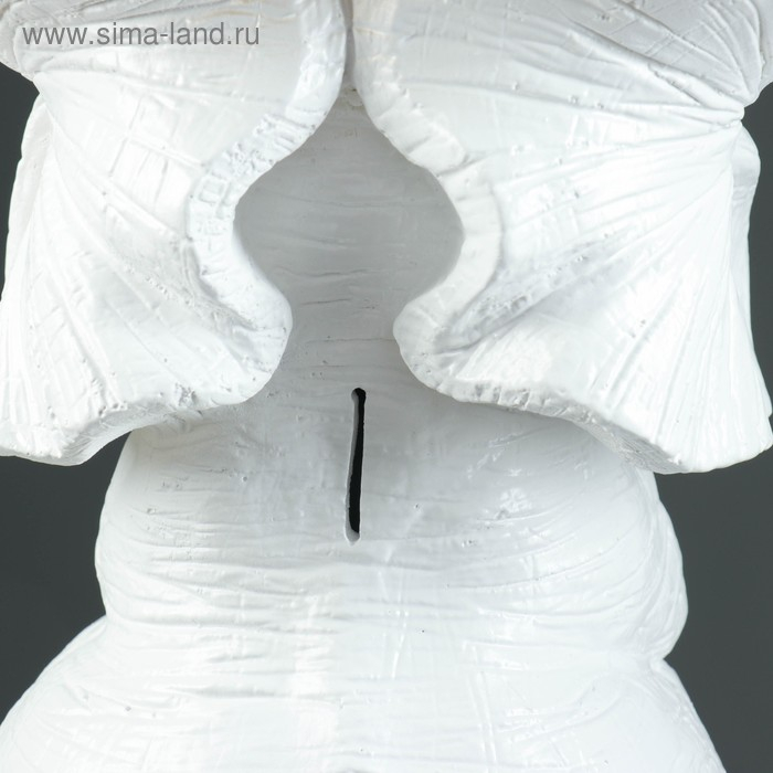 Копилка Копилка "Слон сидя с листком" белое золото, 28х29х29см