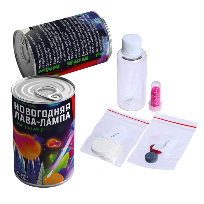 Набор для опытов «Новогодняя лава-лампа» Набор для опытов «Новогодняя лава-лампа»