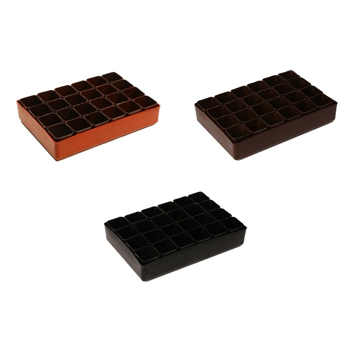 Набор для рассады: стаканы по 70 мл (24 шт.), поддон 29,5 × 20 см, МИКС Набор для рассады: стаканы по 70 мл (24 шт.), поддон 29,5 × 20 см, МИКС