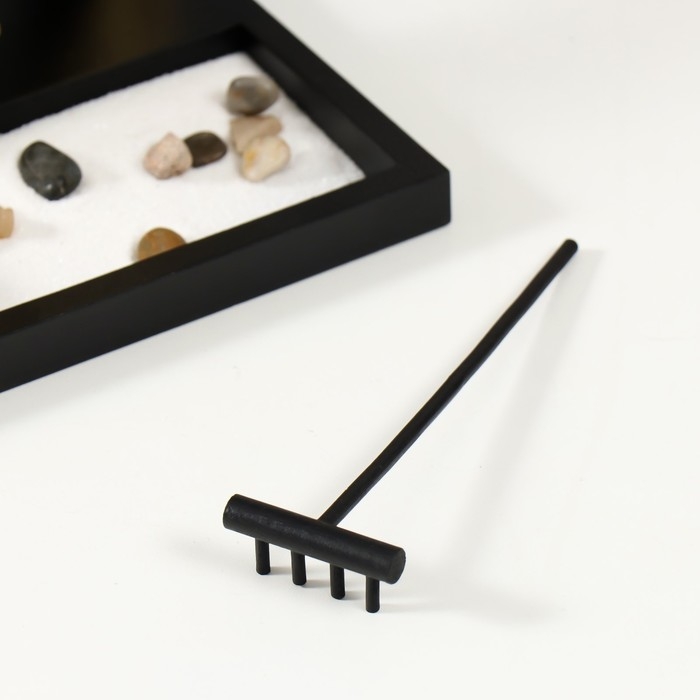 Сад камней Дзен  Сад камней Дзен "Будда во дворце у золотой арки" песок+свеча 21х16х14 см