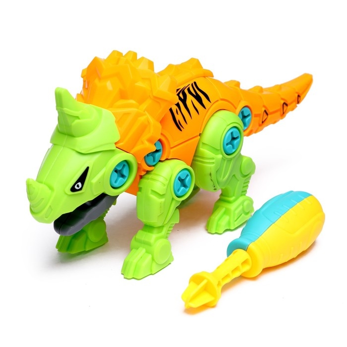 Конструктор винтовой «Стиракозавр», с отвёрткой, 26 деталей Конструктор винтовой «Стиракозавр», с отвёрткой, 26 деталей