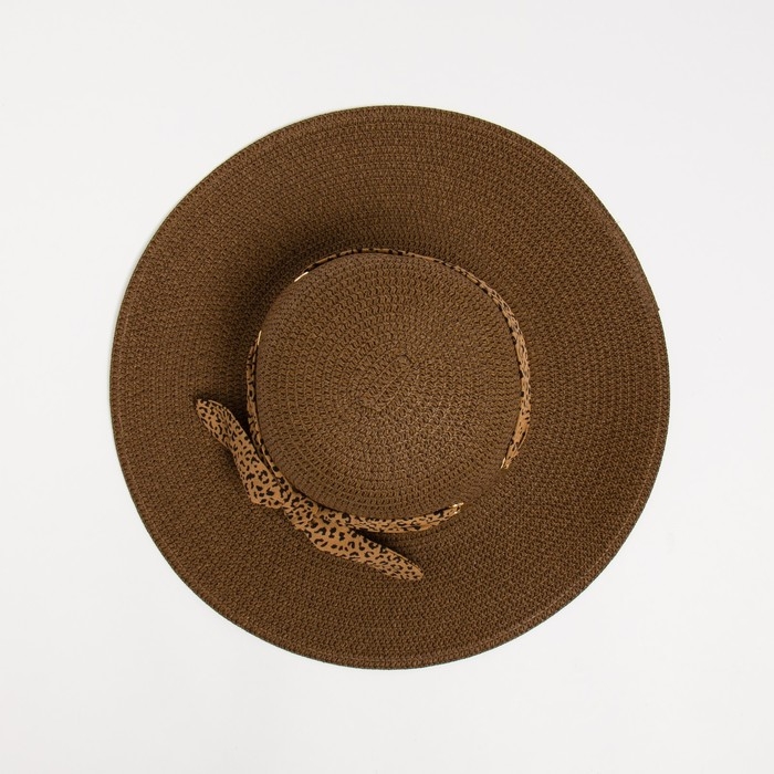 Шляпа женская MINAKU  Шляпа женская MINAKU "Leopard" цвет коричневый, р-р 56-58