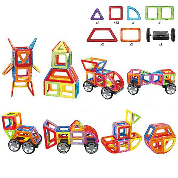 Конструктор магнитный «Цветные магниты», 27 деталей Конструктор магнитный «Цветные магниты», 27 деталей