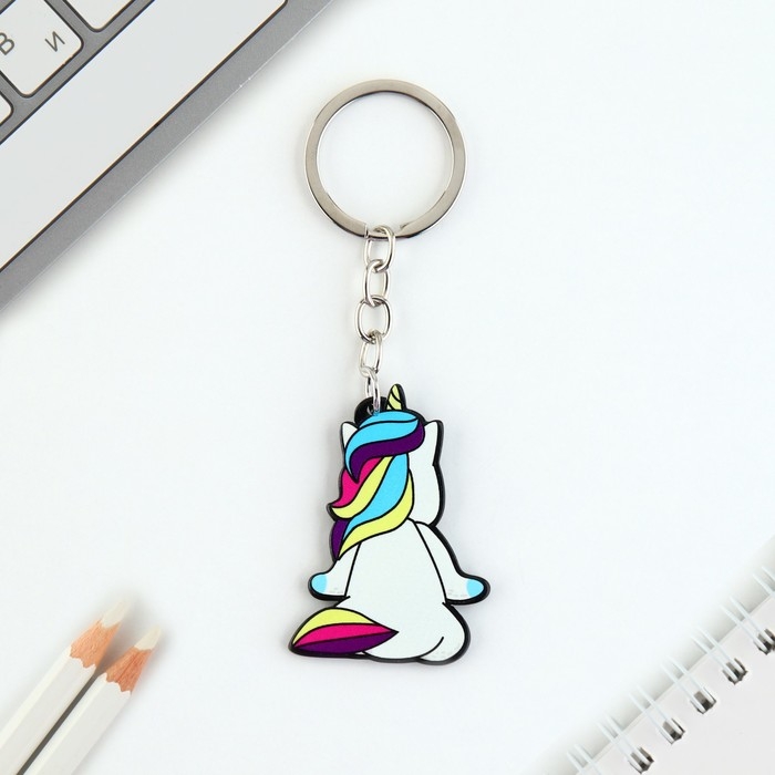 Брелок для ключей акриловый «Единорог», 7.2 х 14 см