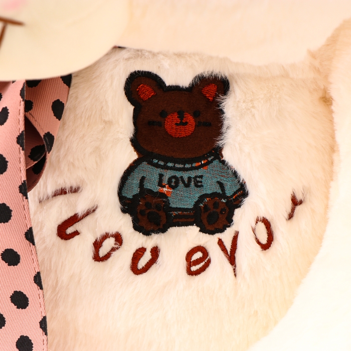 Мягкая игрушка «Мишка», с бантом в горошек, 100 см, цвет белый Мягкая игрушка «Мишка», с бантом в горошек, 100 см, цвет белый