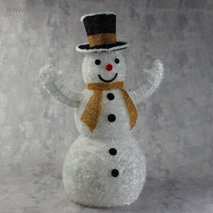 Светодиодная фигура «Снеговик» 60 × 85 × 40 см, металл, текстиль, 220 В, свечение белое Светодиодная фигура «Снеговик» 60 × 85 × 40 см, металл, текстиль, 220 В, свечение белое