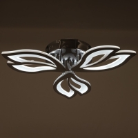 Люстра ГАЛЛОП светодиодная Листопад 60Вт LED 2700-4200К хром 58х58х9,5см