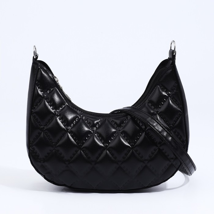 Сумка-багет на молнии, цвет чёрный Сумка-багет на молнии, цвет чёрный