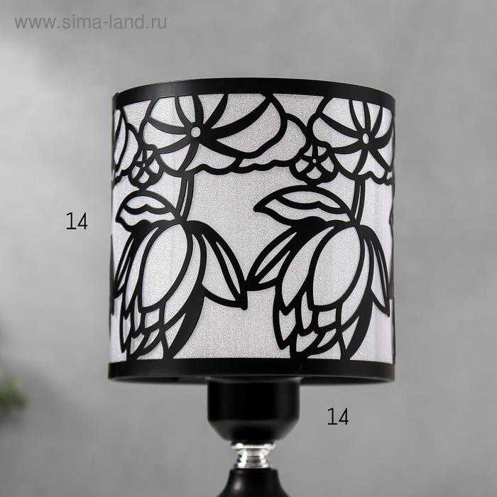 Лампа настольная  "Лотосы" E27 40Вт черный 14х14х28 см RISALUX