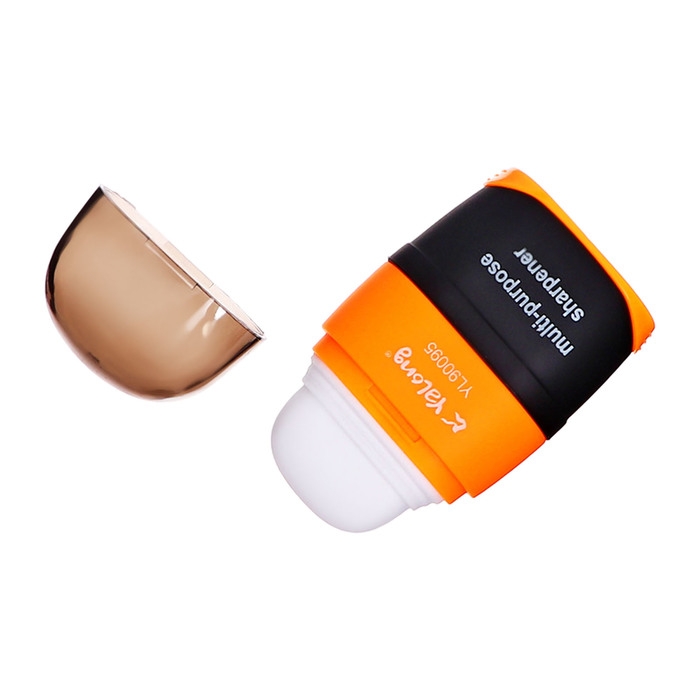 Точилка с контейнером двойная Универсальная с ластиком МИКС Точилка с контейнером двойная Универсальная с ластиком МИКС