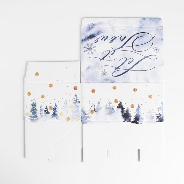 Коробка подарочная новогодняя складная «Let it snow», 22 х 15 х 10 см, Новый год Коробка подарочная новогодняя складная «Let it snow», 22 х 15 х 10 см, Новый год
