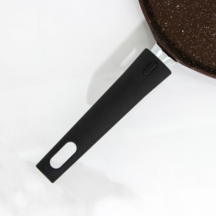 Сковорода блинная, d=24 см, пластиковая ручка, антипригарное покрытие, цвет кофейный мрамор Сковорода блинная, d=24 см, пластиковая ручка, антипригарное покрытие, цвет кофейный мрамор