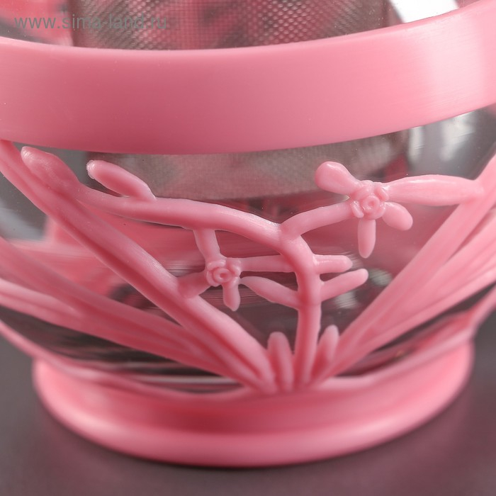 Чайник стеклянный заварочный «Флора», 700 мл, с металлическим ситом, цвет МИКС Чайник стеклянный заварочный «Флора», 700 мл, с металлическим ситом, цвет МИКС