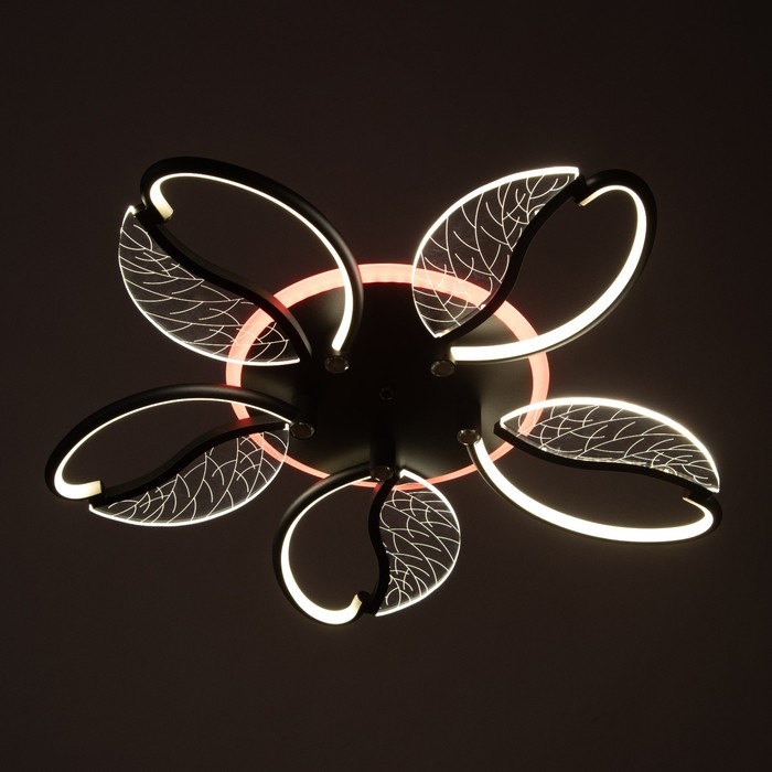 Люстра Люстра "Астрид" 5хLED 110Вт 3000-6000К RGB черный 65х65х8см