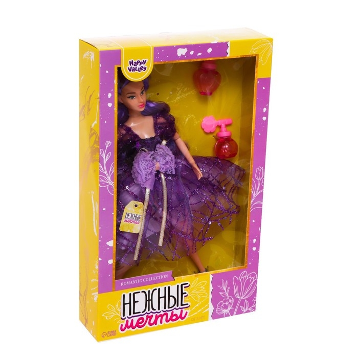 Кукла-модель шарнирная «Нежные мечты» с аксессуарами, фиолетовые волосы Кукла-модель шарнирная «Нежные мечты» с аксессуарами, фиолетовые волосы