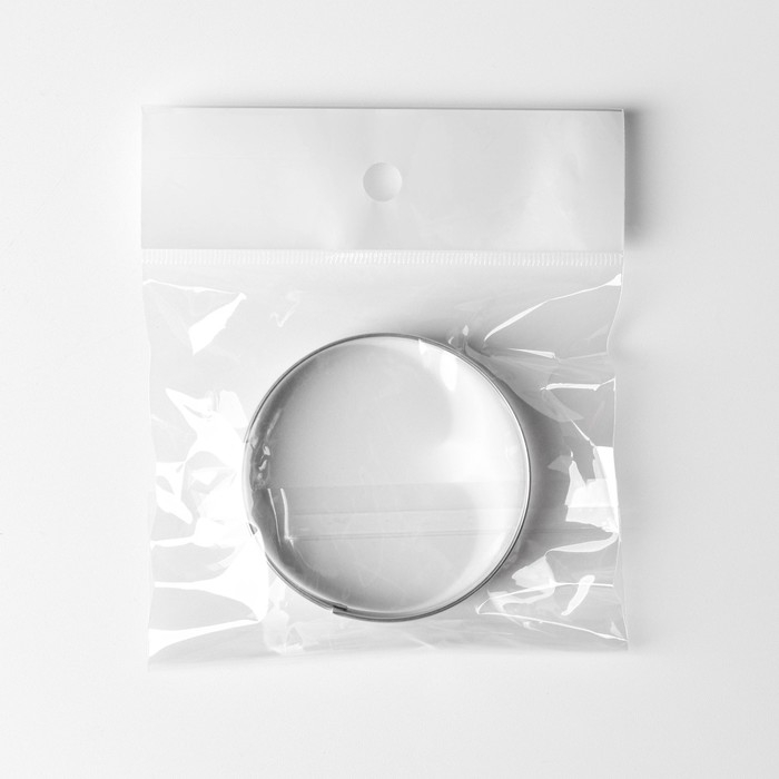 Форма для печенья «Круг», металл, 6×6×2 см, серебристая Форма для печенья «Круг», металл, 6×6×2 см, серебристая