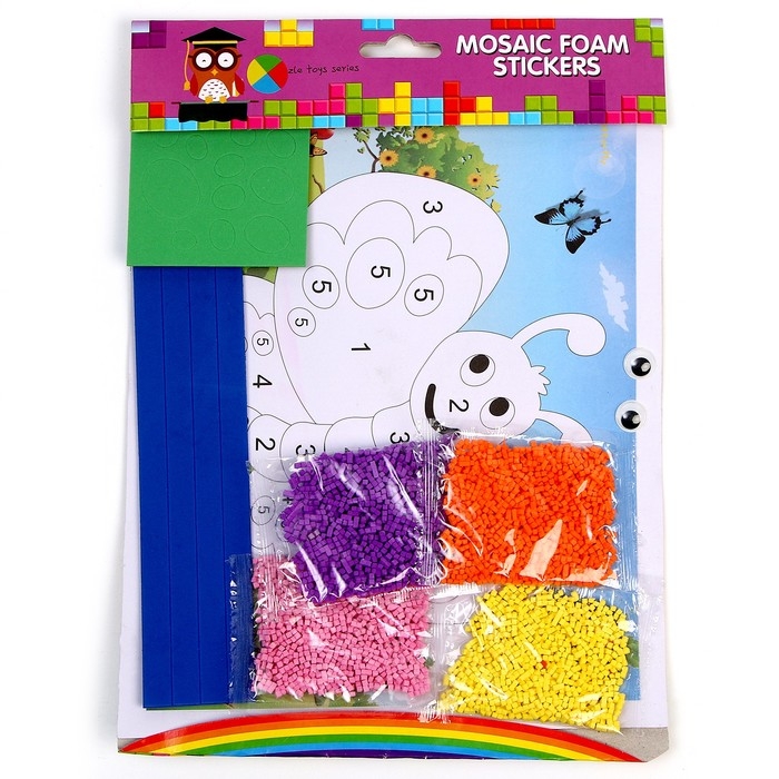 Набор для творчества: аппликация EVA крошкой и раскраска + маска на резинке «Бабочка»