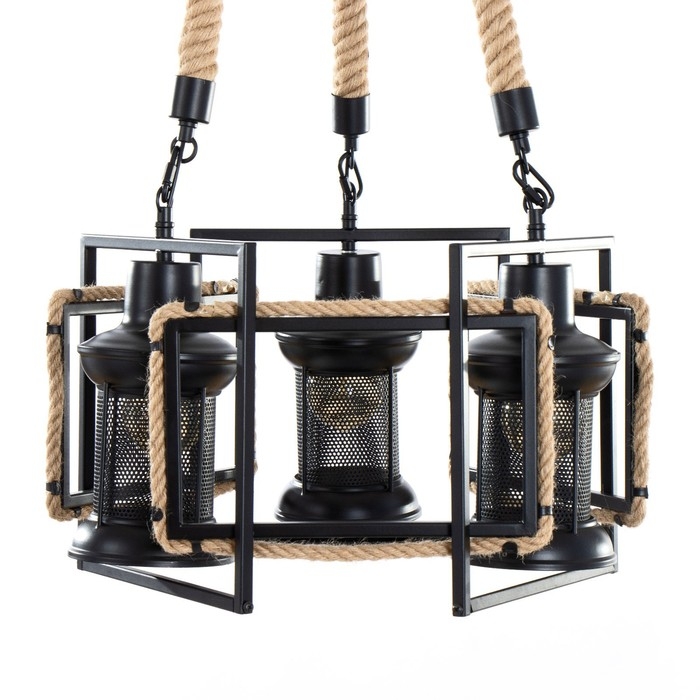 Люстра Люстра "Мейлед" 3хЕ27 черный 40х42х64см BayerLux