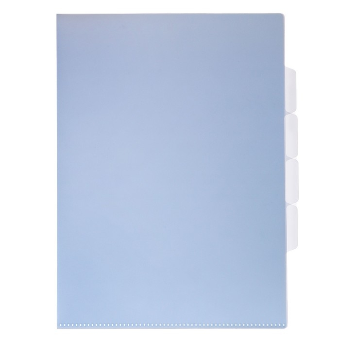 Набор папок уголков, А4, 200 мкм, 5 штук, Calligrata TOP Breeze, 3 отделения, небесный, глянцевые, полупрозрачные Набор папок уголков, А4, 200 мкм, 5 штук, Calligrata TOP Breeze, 3 отделения, небесный, глянцевые, полупрозрачные