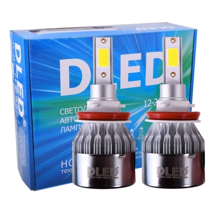 Светодиодная лампа DLED H8, C6 Original, 12V, 6500K, в наборе 2 шт Светодиодная лампа DLED H8, C6 Original, 12V, 6500K, в наборе 2 шт