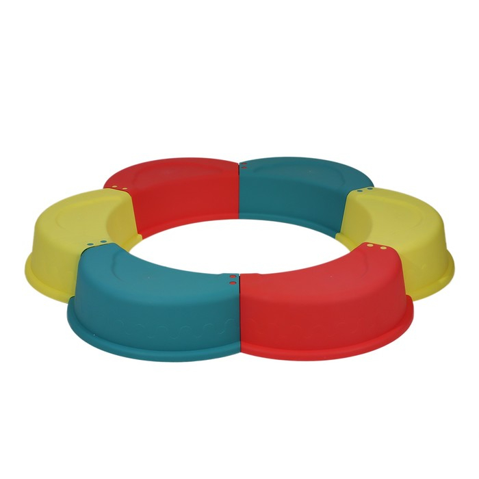 Песочница детская пластиковая, без крышки, 147 × 147 × 18 см, МИКС, «Ромашка»