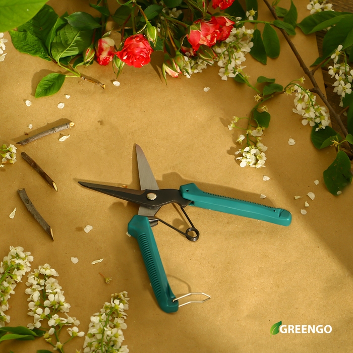 Ножницы садовые, 7 Ножницы садовые, 7" (18 см), с пластиковыми ручками, Greengo