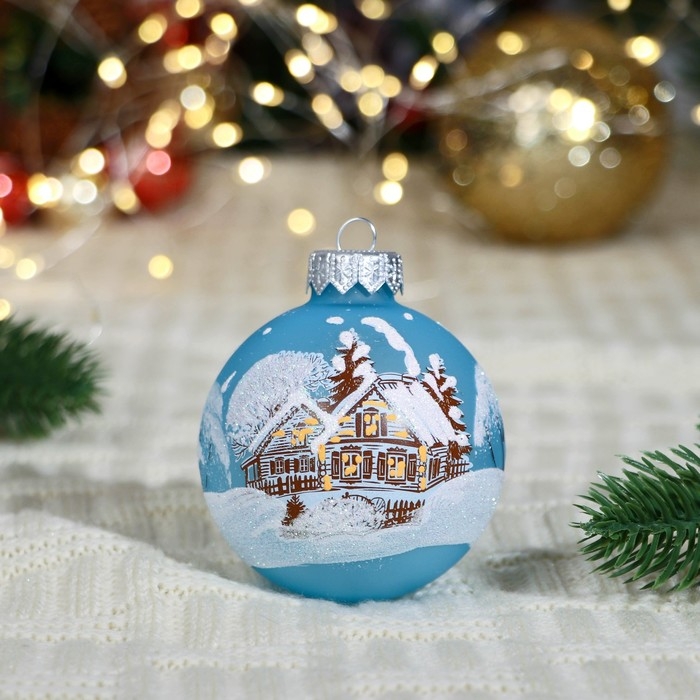 Шар Шар "Зимний 2", 65 мм, в подарочной упаковке