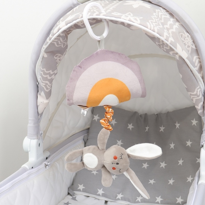 Подвеска музыкальная «Зайка Бонни», с пищалкой, на кроватку, коляску, Крошка Я Подвеска музыкальная «Зайка Бонни», с пищалкой, на кроватку, коляску, Крошка Я