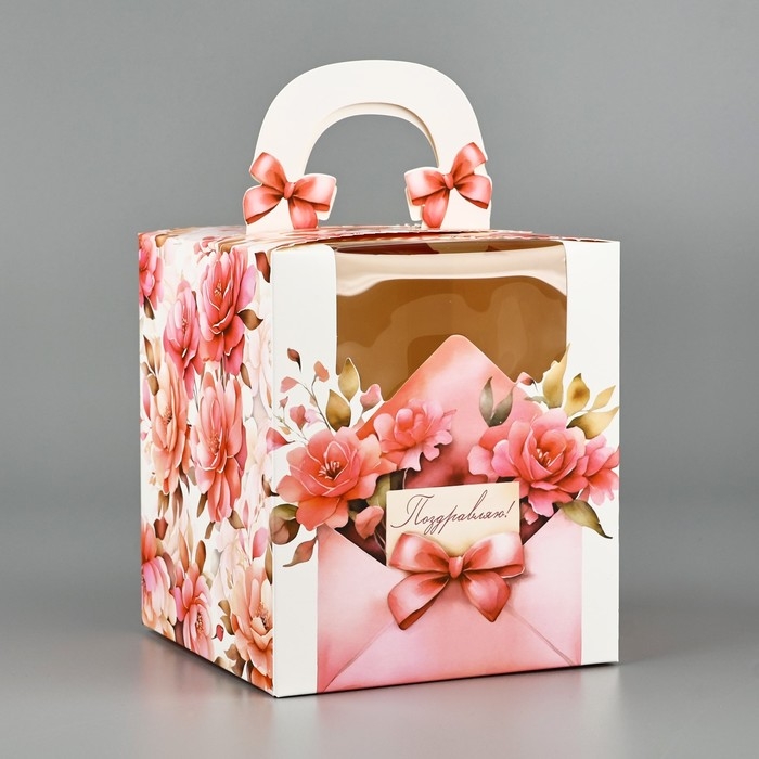 Коробка сборная «Цветочное послание» 14 х 16 х 14 см Коробка сборная «Цветочное послание» 14 х 16 х 14 см