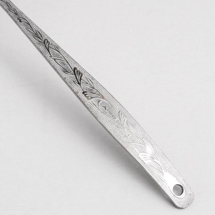 Ложка разливательная малая «Уралочка», 30 см, d=9 см, толщина 2,5 мм (М13), упрощённой обработки Ложка разливательная малая «Уралочка», 30 см, d=9 см, толщина 2,5 мм (М13), упрощённой обработки