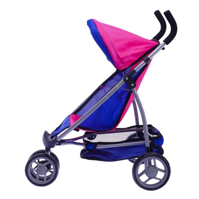 Коляска для кукол, с переноской, трёхколёсная, металлический каркас Коляска для кукол, с переноской, трёхколёсная, металлический каркас