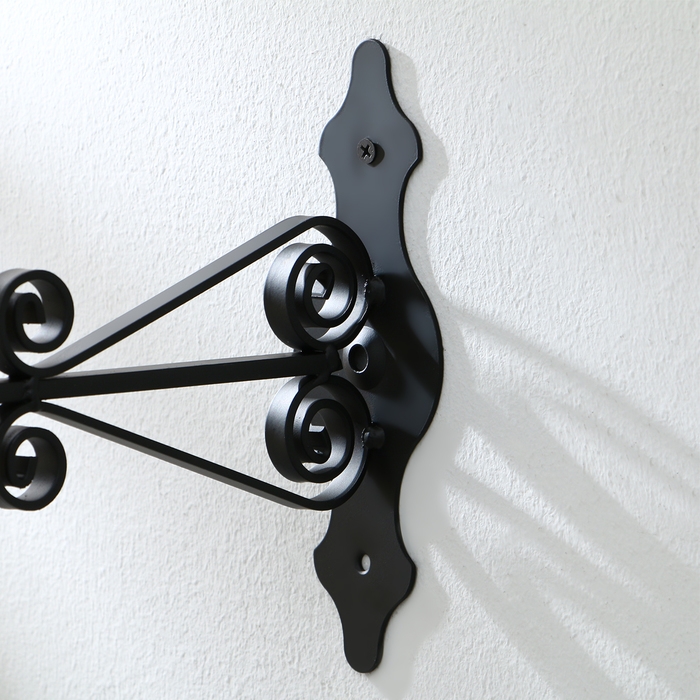 Кронштейн для кашпо кованый, 25 см, металл, чёрный Кронштейн для кашпо кованый, 25 см, металл, чёрный