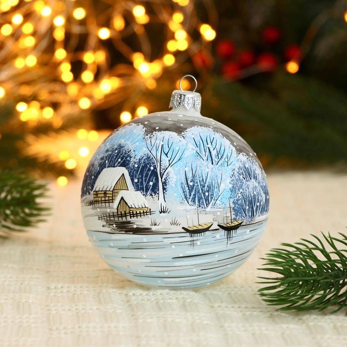 Ёлочный шар d-10 см Ёлочный шар d-10 см "На закате зимы"